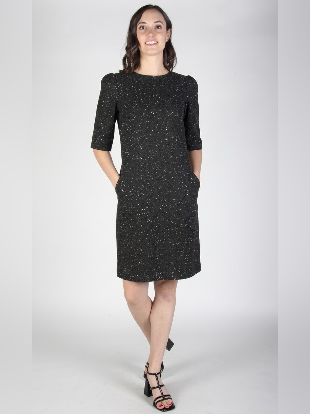 BIRDS OF NORTH AMERICA Women's Bishop Relaxed Fit Winter Dress - Black, Sz 8